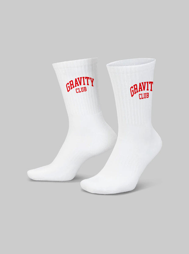 Gravity Club Socks - White/Red